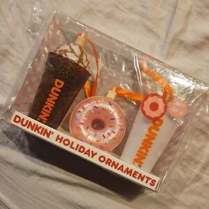 Dunkin Donuts Holiday Ornaments Set